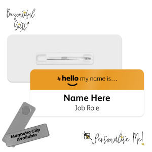 Name Badge - Coloured Band Hello My Name is... - Orange