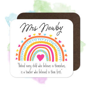 Personalised Teacher Coaster - "Teacher Who Believed" Poem