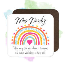 Personalised Teacher Coaster - "Teacher Who Believed" Poem