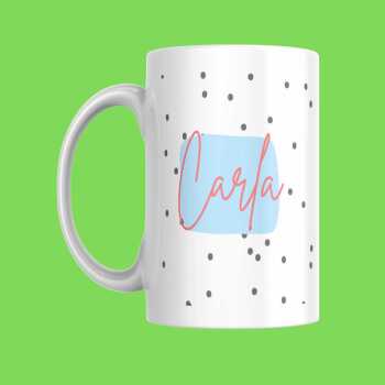Personalised Mug For Her or For Him - Customisable Name on the Front of the Coffee/Tea Mug - Gift Ideas - Birthday, Christmas, Or For You