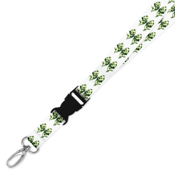Double Breakaway Lanyard - Shamrock Coquette Bow