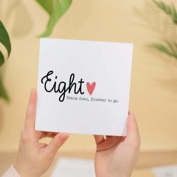 8 Year Anniversary Card For Wife 8th Wedding Anniversary Card For Husband Anniversary Card For Wife Wedding Anniversary Card Eight Years