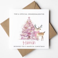 Granddaughter Christmas Card Personalised Christmas Card for Grandchild - Standard Smooth Card