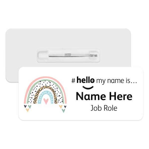 Name Badge - Boho Rainbow Hello My Name is...