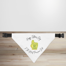 Happy Father's Day Foam Finger Design Dog/Puppy Bandana - Small - 12x17cm (Strap: 25cm - 40cm)