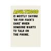 Adulthood - funny birthday card