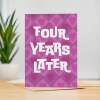 4th Wedding Anniversary Card For Wife Anniversary Card for Husband Anniversary Card For Boyfriend or Girlfriend Forth Anniversary Gift - Large (5x7) / Blank Message