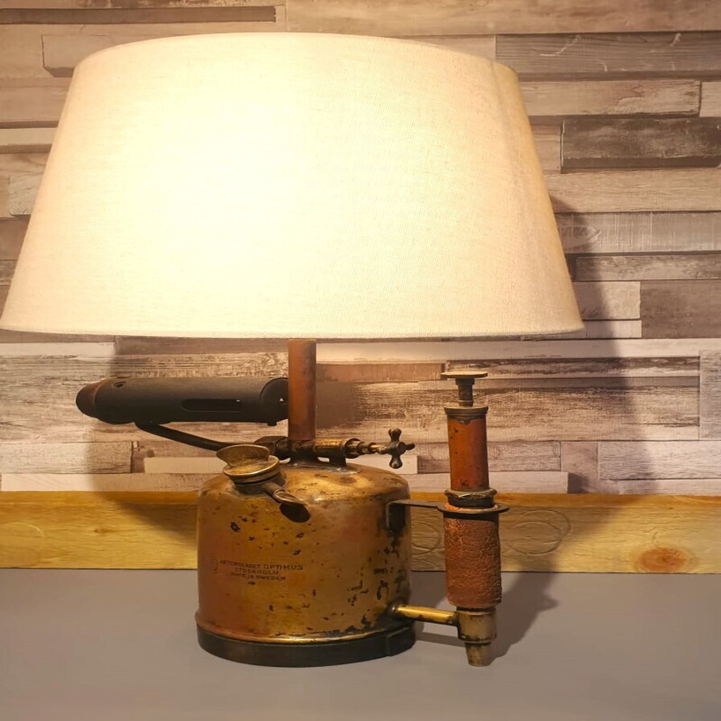 Rustic Blowtorch Lamp | Vintage Lamp | Unique Lamp | Industrial Home Décor |Rustic Metal Lamp |Steampunk Eco-Friendly Lamp |  Home Decor