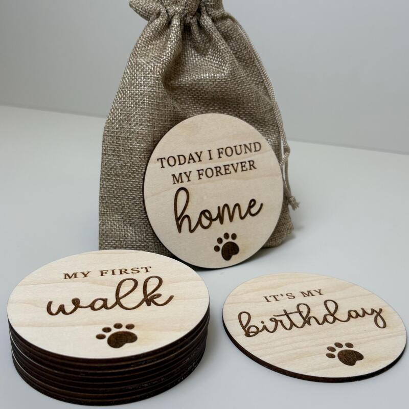 New Puppy Milestone Discs / Dog Lover New Dog gift / Reusuable Milestone Archievment Discs / Puppy Discs - Milestone Discs