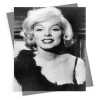 Marilyn Monroe, black and white vintage photographic card featuring the Hollywood filmstar - 12.6 x 17.7cm and blank inside - made in the UK