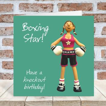 Boxing Birthday Card for Her - Erica Sturla Design