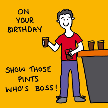 Show Those Pints Greetings Card