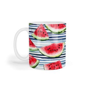Ceramic Mug - Fruity Watermelon Stripes
