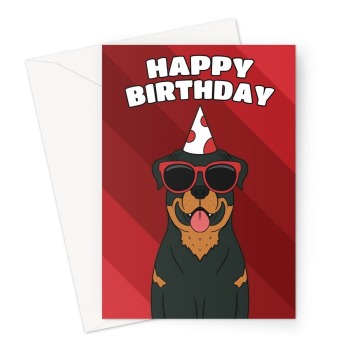 Rottweiler Dog Birthday Card