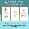 Funny Galentine's Day Pack of 3 Cards - For your single friends this Galentines - Bestie - Personalised - Rude - Cheeky - Adult Cards - Blank Inside