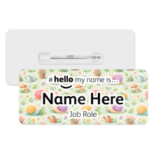 #hello my name is... Name Badge - Enchanted Snails
