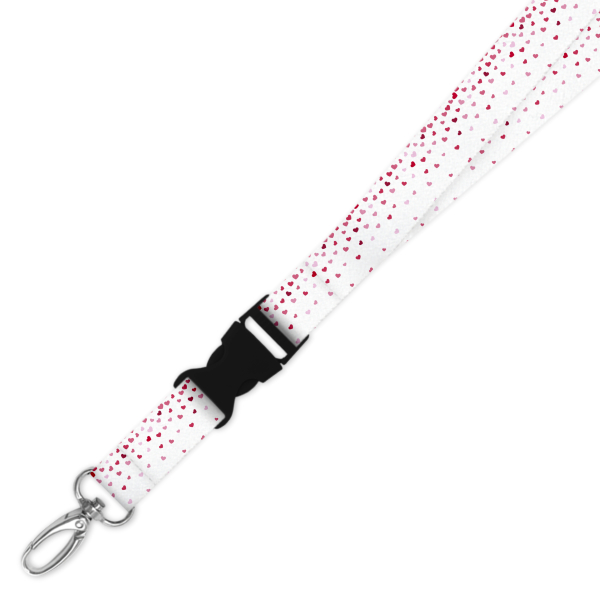 Double Breakaway Lanyard - Falling Hearts