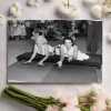 Hollywood stars, vintage photographic black and white card  - 12.6 x 17.7cm and blank inside - made in the UK