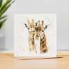 Anniversary Card For Husband or Wife Anniversary Card For Boyfriend or Girlfriend Cute Giraffes Wedding Anniversary For Couple - Square (5.5x5.5) / Blank Inside