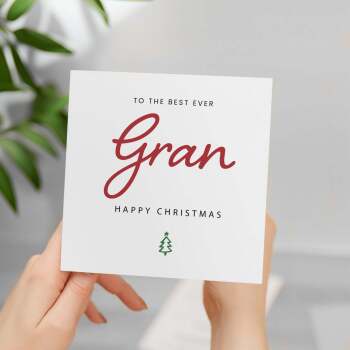 Christmas Card For Gran Xmas Card For Gran Best Gran Ever Christmas Card