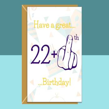 Funny 23rd Birthday Card - For Him or For Her - Ideal for someone turning 23 years old - Adult, Cheeky Greetings Card