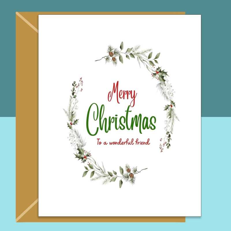 Christmas Card Pack for Friends: Personalized Xmas Cards - Regular - Matte - 1