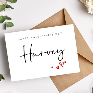 Personalised Valentine's Day Card - Happy Valentine's Day