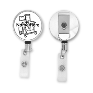 Personalised Metal ID Reel - Anaesthetic Machine Line Art