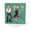 16th wedding anniversary card - designed by Erica Sturla - 15cm square and blank inside, made in the UK