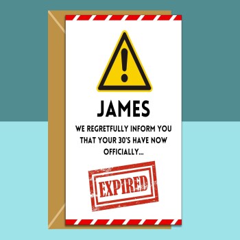 Funny 40th Birthday Card - Personalised For Men Women, For Him, Her turning 40 years old - Custom 40th card for friend, brother, sister.