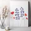 Lupins and poppies blank greeting card -  designed by Eloise Hall - 15.7 x 11cm and blank inside, made in the UK