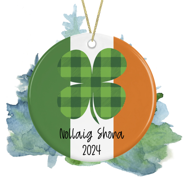 Ceramic Christmas Tree Decoration - Nollaig Shona