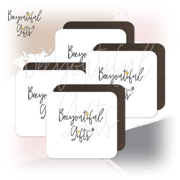 Photo Upload Gift Set - Set of 4 High Gloss Hardback Coasters