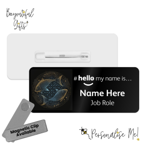 Name Badge - Mystical Zodiac Sign Hello My Name is... - Pisces