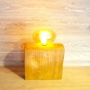 Large wooden Rustic Industrial Lamp Inset – Reclaimed Wood – Quirky Square Rectangle – Desk Lamp Table Lamp –