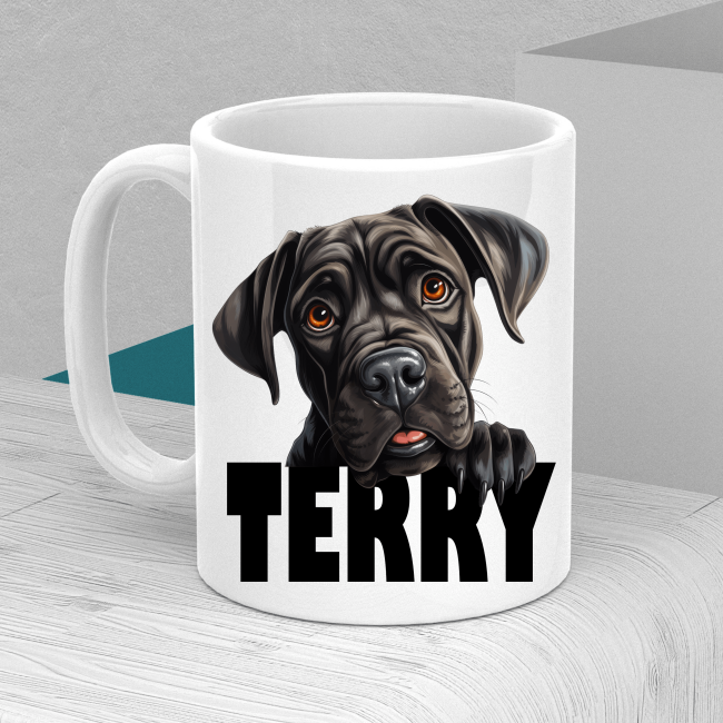 Personalised Dog Breed & Name Design Ceramic Mug