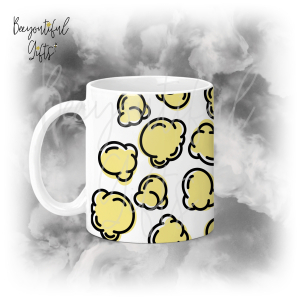 TV & Film Ceramic Mug - Popcorn Doodle Full Wrap