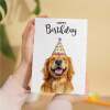 Birthday Card For Him or Her Of A Golden Retriever Dog Illustration For Him or Her Birthday Gift - Portrait (5x7) / Blank Inside