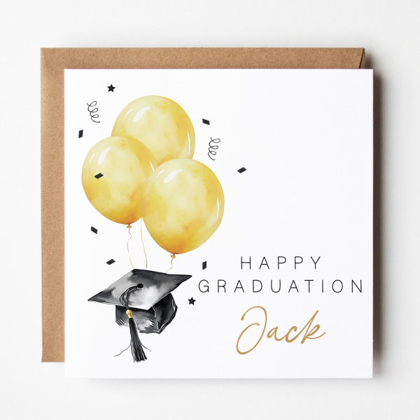 Personalised Graduation Card - Happy Graduation - Standard Smooth Card