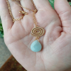 Angelite Gold Necklace