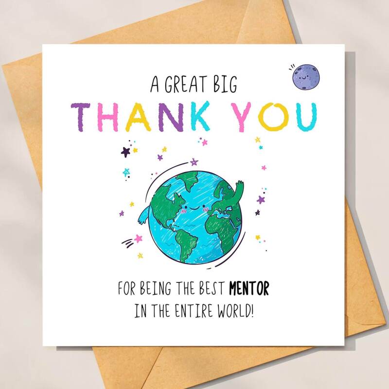 Thank You To My Mentor Card | Thank You For Mentoring Me Card, To a Wonderful Mentor Card  student placement, thank you card Mentor Card
