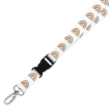 Double Breakaway Lanyard - Boho Christmas Tree Rainbow