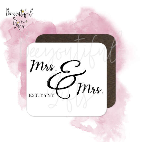 Personalised Anniversary Coaster - Monochrome Wedding Anniversary