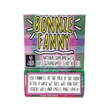 Bonnie Fanny Soap  | Rose Geranium | Vegan | Funny Gift | Stocking Filler | Secret Santa | Scottish |Valentine