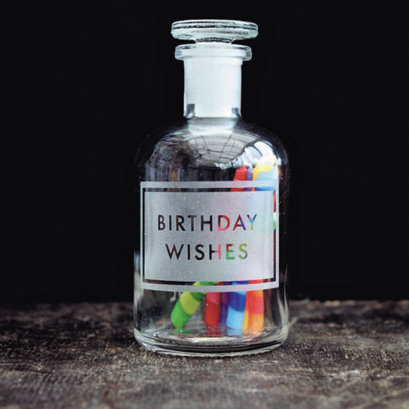 Holy Mackerel birthday wishes retro themed blank greeting card for him or her - designed by Andy Poplar - 15cm square and blank inside for your message