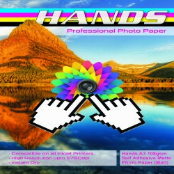 Hands Professional A3 108gsm Self Adhesive Matte Photo Paper (Matt)
