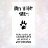 personalised birthday card from the dog, card from the 2 dogs, funny dog card, dad, mum, dad, brother, sister, any name, dog sitter, cute