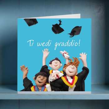Welsh graduation card - graduates art card by Erica Sturla - UK made