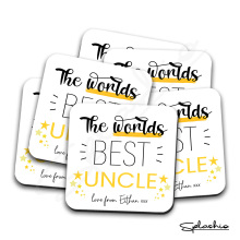 Personalised World's Best Uncle Coaster