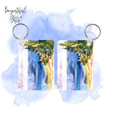 Father's Day Key Ring - Watercolour Seascape